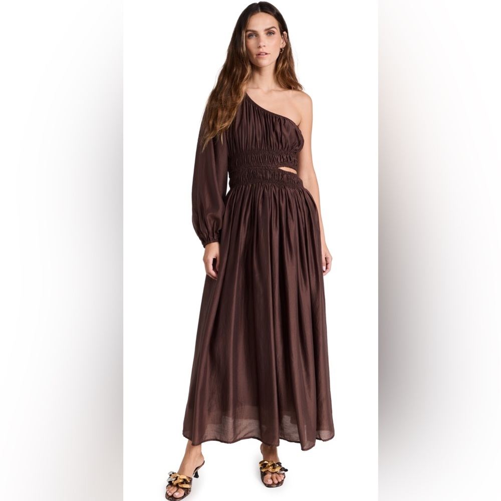 MOON RIVER one shoulder cutout midi dress. NWT, medium